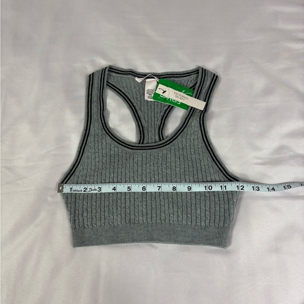 Cove Gray Ribbed Crop Top - Picture 4 of 8
